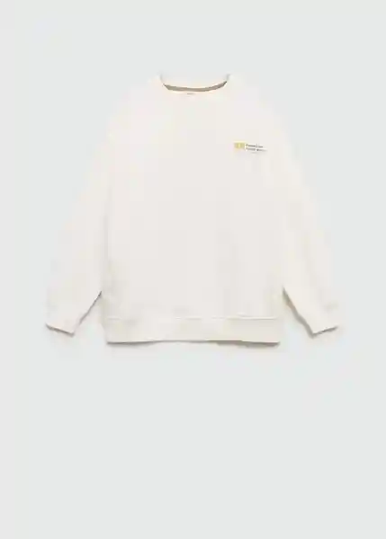 Sudadera Natural Offwhite Talla 14 Niños Mango