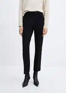 Pantalón Creta Negro Talla 36 Mujer Mango