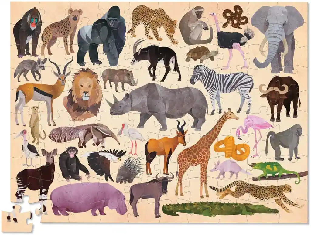 Crocodile Creek Rompecabezas 100 pc 36 Wild Animals