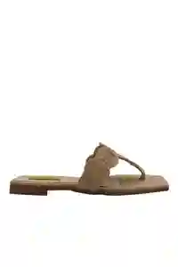 Sandalias Plana Aurora Beige Talla 36 Mercedes Campuzano