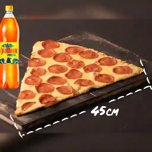 Combo pizza peperoni + colombiana 1.5 l
