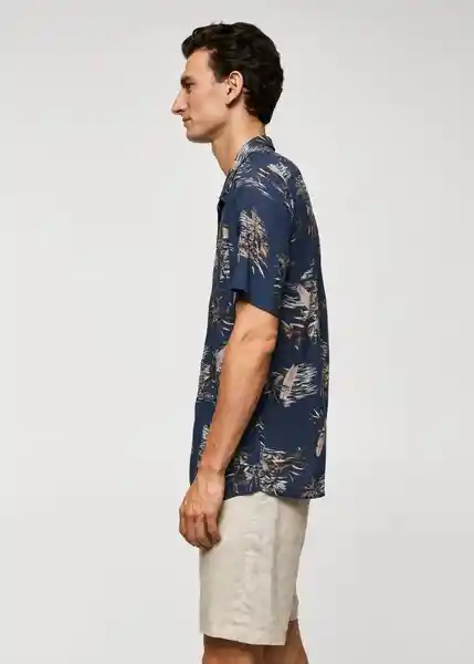 Camisa Phuket-H Azul Talla L Hombre Mango