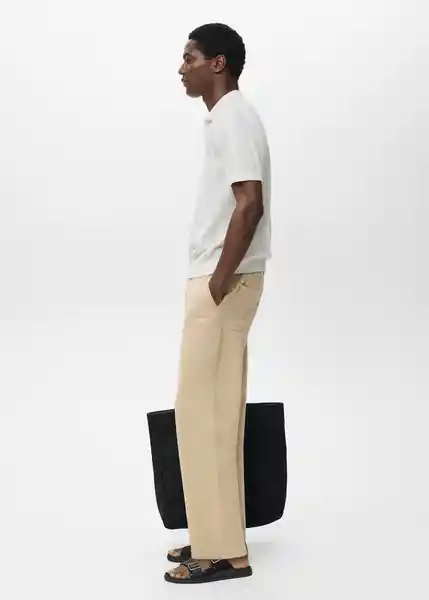 Jean Albe Beige Talla 40 Hombre Mango