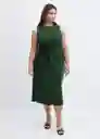 Vestido Fertina Verde Talla 27 Mujer Mango