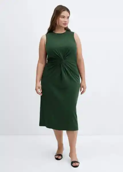 Vestido Fertina Verde Talla 27 Mujer Mango