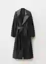 Abrigo Trench North Negro Talla XS Mujer Mango