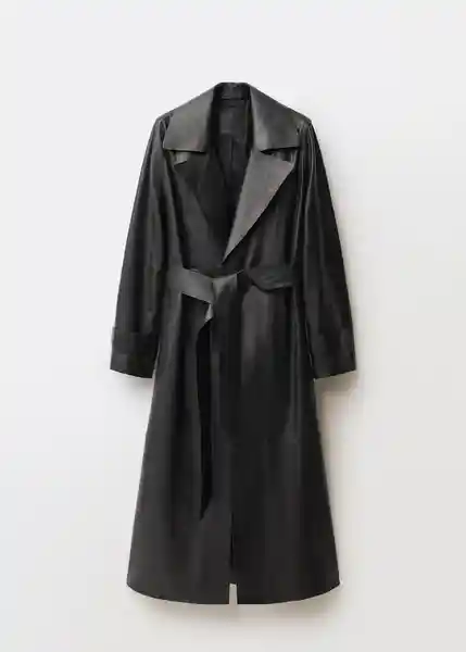 Abrigo Trench North Negro Talla XS Mujer Mango