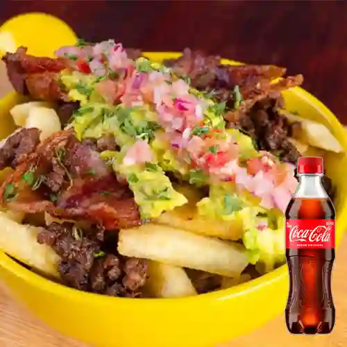Combo Papa Burger Mexicana + Coca Cola Original 400 ml