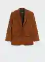 Blazer Americana Nobu Camel Talla M Mujer Mango