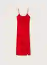 Vestido Suriname Rojo Talla M Mujer Mango