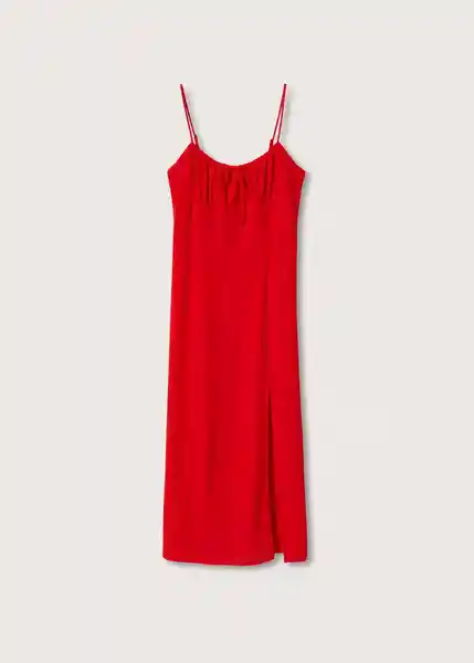 Vestido Suriname Rojo Talla M Mujer Mango