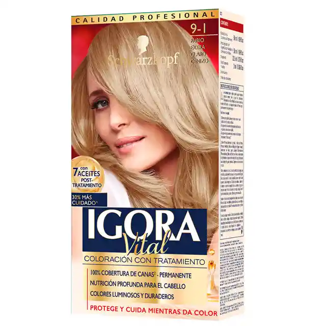 Igora Vital Tinte Capilar Rubio Extra Claro Cenizo