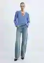 Blusa Pomelo Azul Talla S Mujer Mango