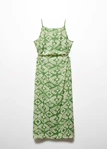 Vestido Laurel-W Verde Talla L Mujer Mango