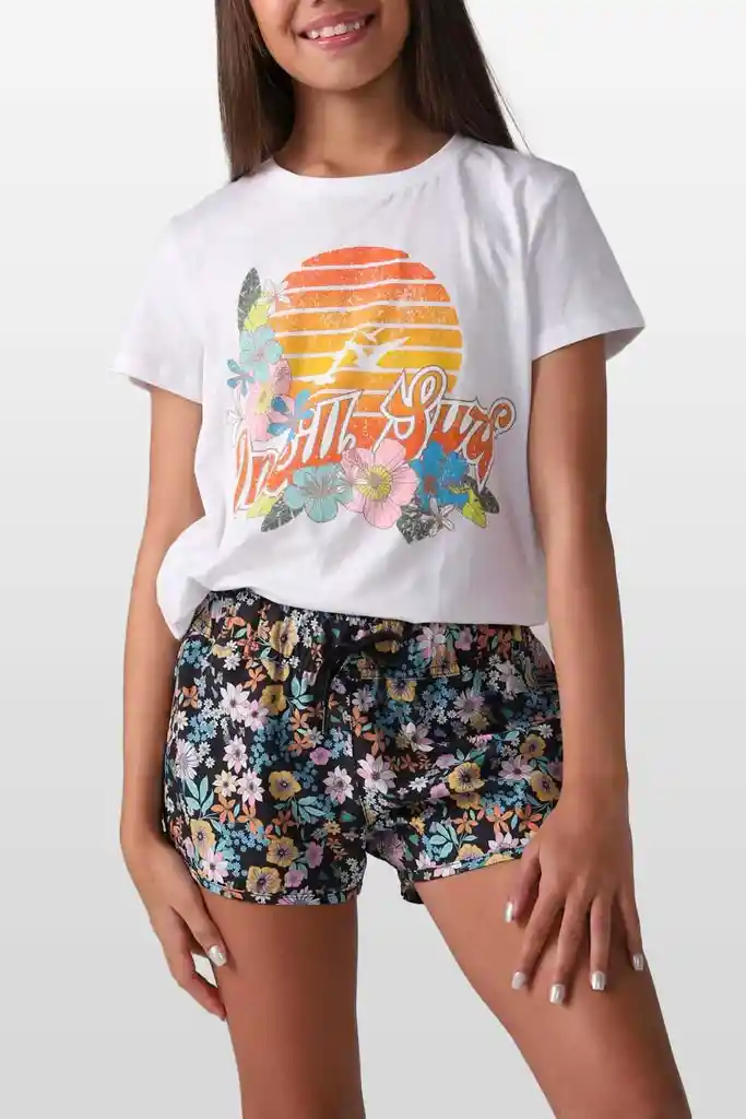 Camiseta Manga Corta Standart Fit Sunrise Junior Femenina