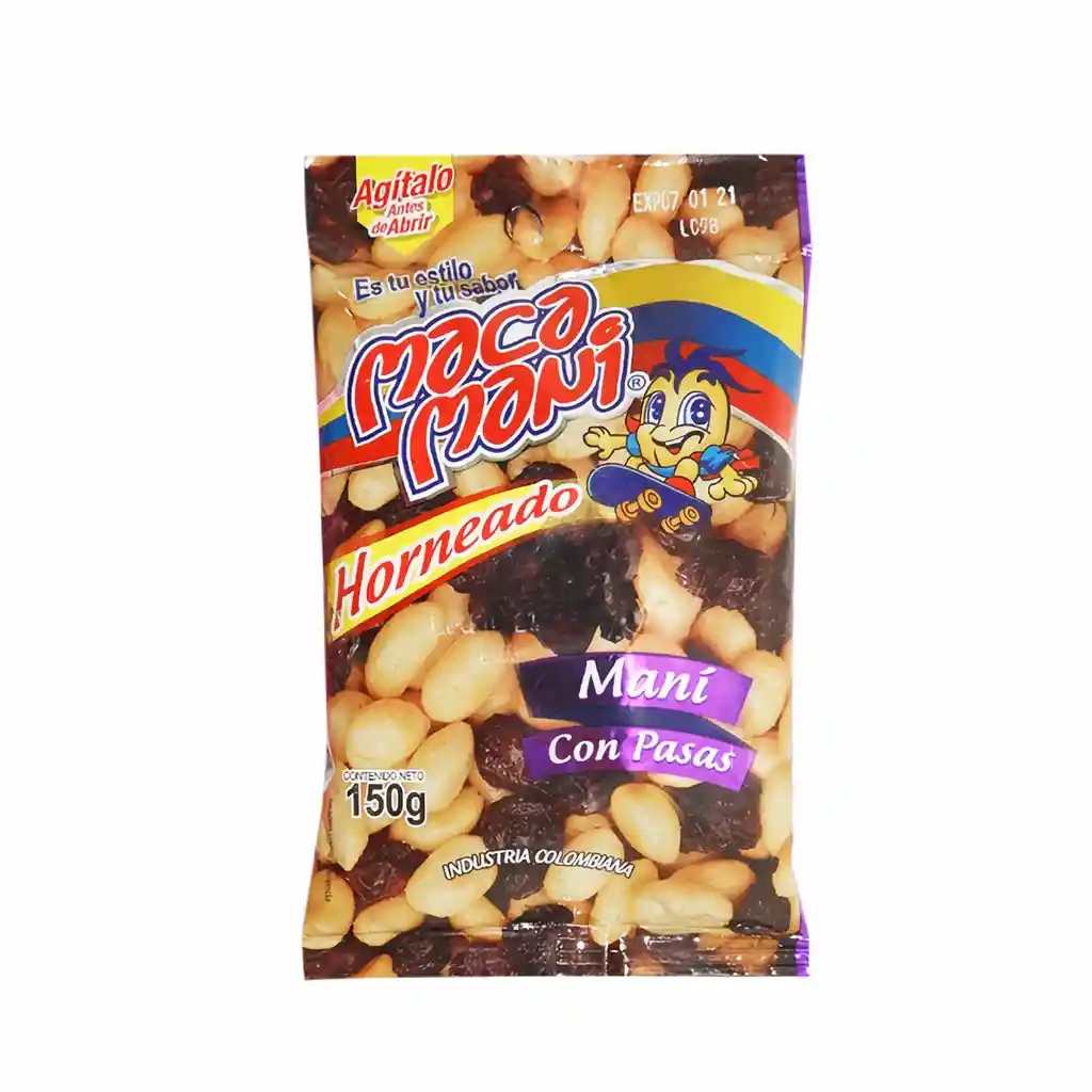 Macamani Maní Con Pasas