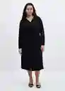 Vestido Cam Negro Talla M Mujer Mango