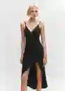 Vestido Lindisim Negro Talla L Mujer Mango