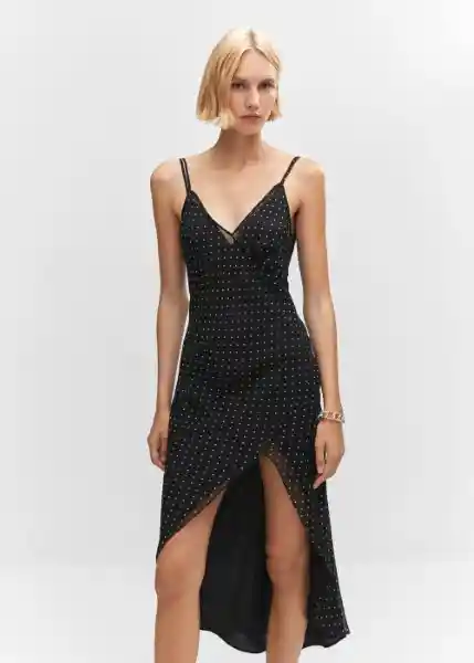 Vestido Lindisim Negro Talla L Mujer Mango