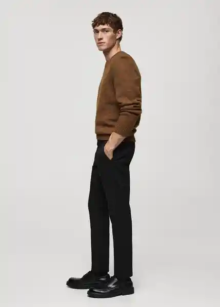 Pantalón Prato Negro Talla 38 Hombre Mango