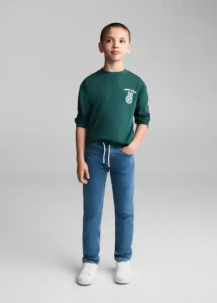 Jean Comfy Tejano Medio Talla 11 Niños Mango