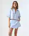 Camisa Mujer Azul Talla M 612G002_AZU144115 Americanino