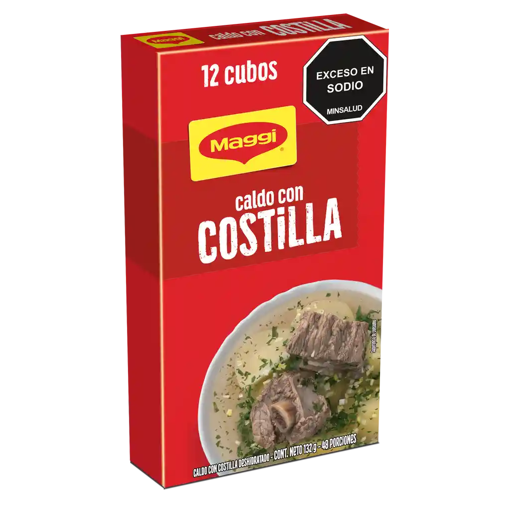 Caldo con Costilla MAGGI x 12 cubos x 132g