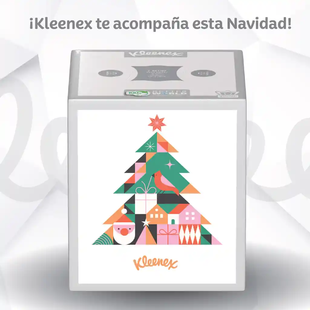 Pañuelos Faciales Kleenex Cubo Edición Limitada Navidad 60 und
