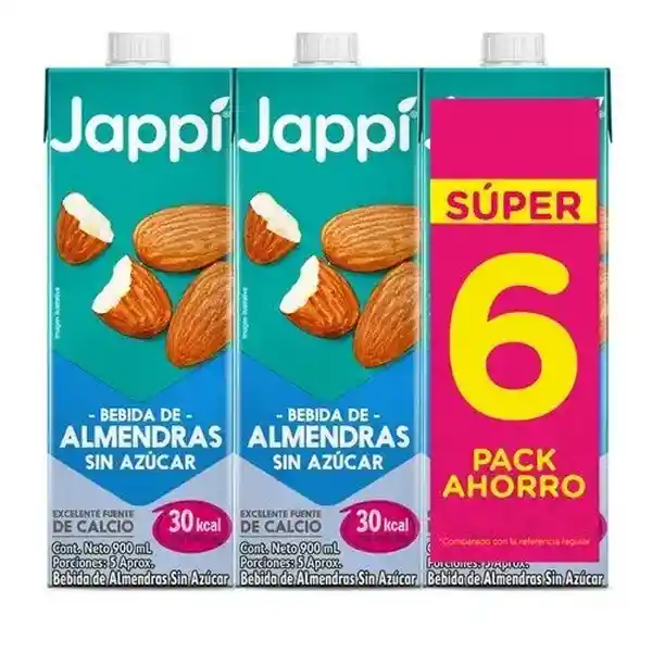 Jappi Bebida de Almendra Tetra Sin Azúcar