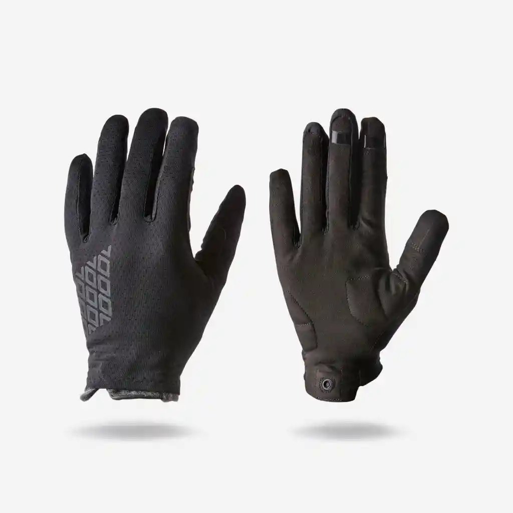 Guantes de Ciclismo Mtb Transpirables Para Adulto Rockrider 100 - Negro