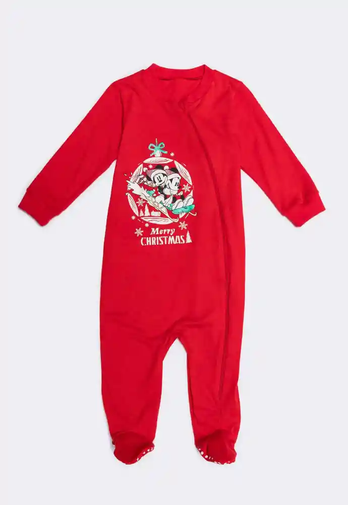 Pijama Enteriza 0/3 Meses-rojo