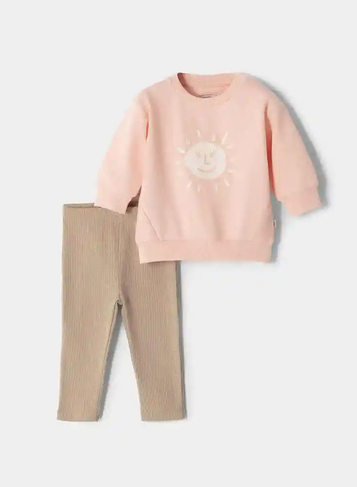 Conjunto Conjunto 12/18mese-rosado