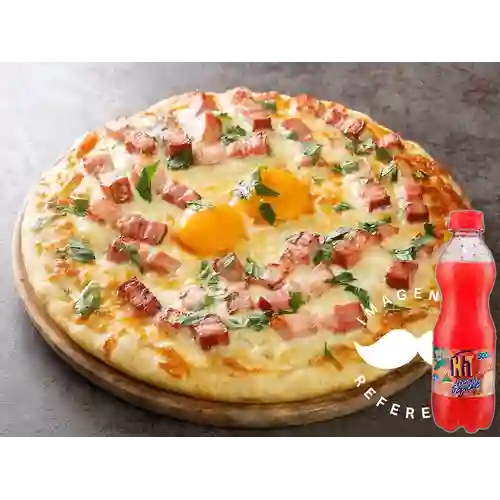 Combo pizza carbonara + hit tropical