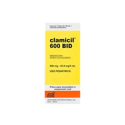 Clamicil BID Suspensión Oral Pediátrica (600 mg / 42.9 mg)