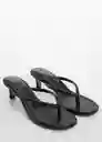 Sandalias Helena Negro Talla 39 Mujer Mango