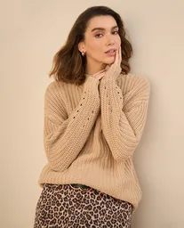 Suéter Tejido Caqui Eucalipto Medio Talla M 662G202 Esprit