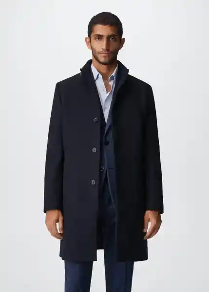 Abrigo Funnel Navy Talla M Hombre Mango