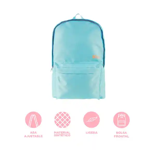 Mochila Básica Candy Color Azul Miniso