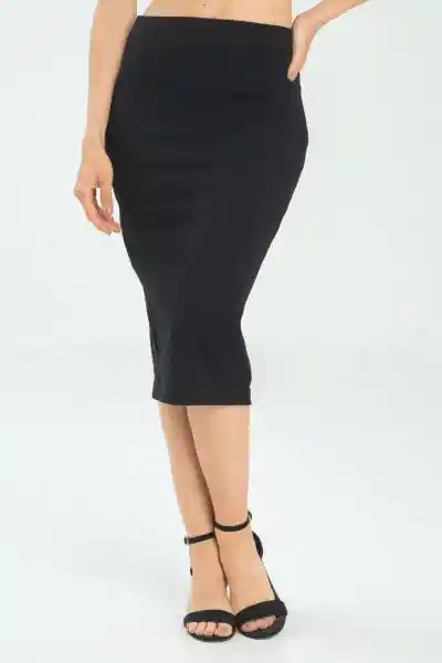 Falda Lapiz Color Negro Talla 10 Ragged
