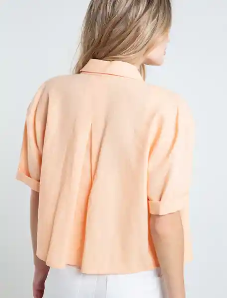 Camisa Mouir Mujer Naranja Alberchigo Claro Talla M Naf Naf