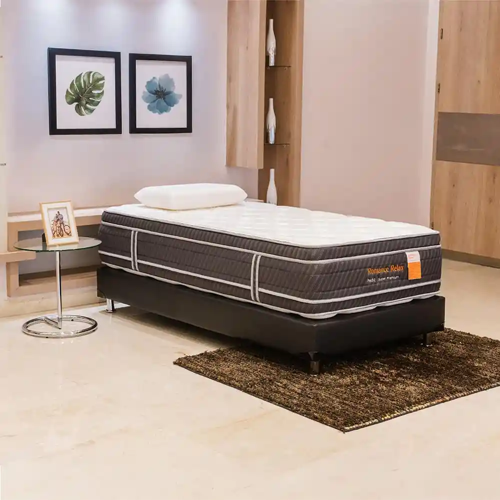 Combo Pedic Super Premium Romance Relax Sencillo (100 X 190 Cm) Super Premium Espumado Firme