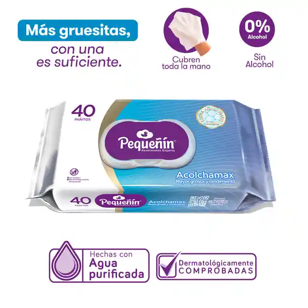 Pañitos Pequenin Húmedos Acolchamax (40 Und)