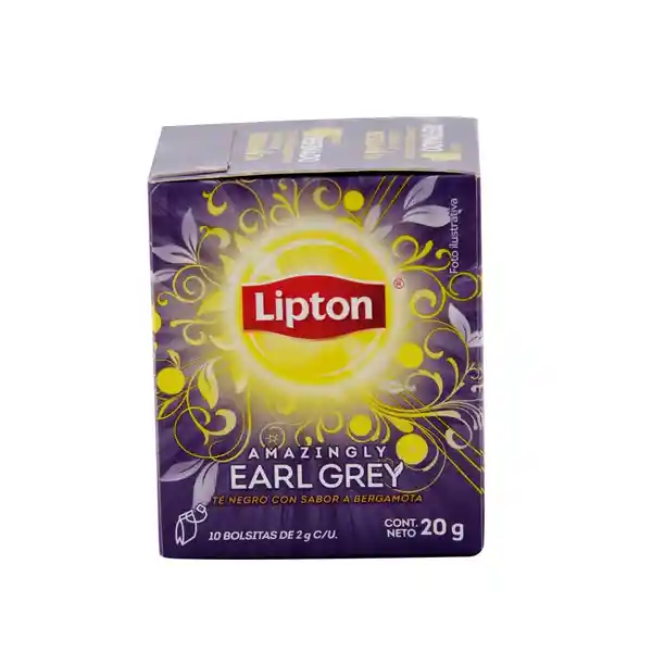 Té Lipton Negro Earl Grey Bergamota