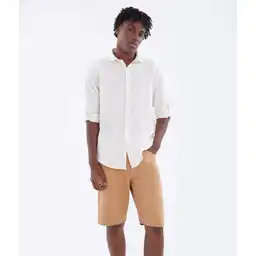 Camisa Manga Larga Textura Lino Hombre Seven Seven