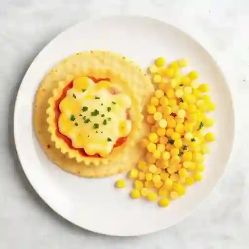 Arepa huevos revueltos maíz tieneo