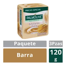 Jabón de Tocador Palmolive Avena y Azúcar Morena Barra 120 g x 3