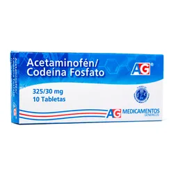 AG Acetaminofén Codeína Fosfato (325 Mg / 30 Mg)