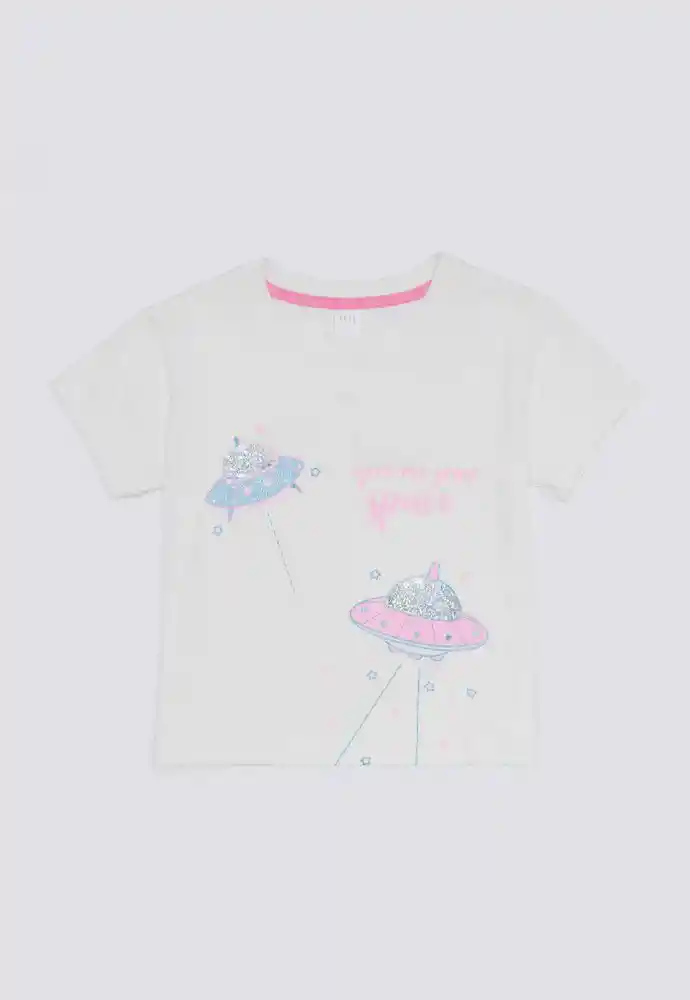 Camiseta Manga Corta 3t-ivory