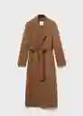 Abrigo Batin Camel Talla XS Mujer Mango