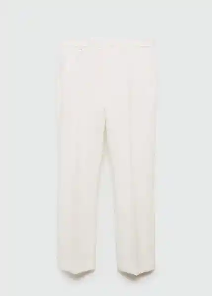 Pantalón Bosco Blanco Talla 34 Mujer Mango